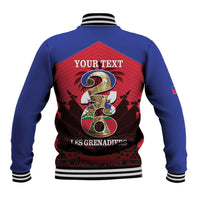Personalized Les Grenadiers Haiti Football Baseball Jacket 2026 Nou Retounen Red Version - Wonder Print Shop