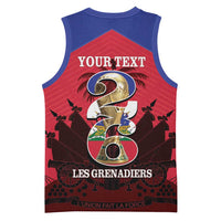 Personalized Les Grenadiers Haiti Football Basketball Jersey 2026 Nou Retounen Red Version - Wonder Print Shop