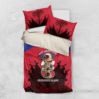 Les Grenadiers Haiti Football Bedding Set 2026 Nou Retounen Red Version - Wonder Print Shop