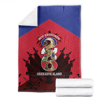 Les Grenadiers Haiti Football Blanket 2026 Nou Retounen Red Version - Wonder Print Shop