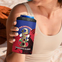 Personalized Les Grenadiers Haiti Football 4 in 1 Can Cooler Tumbler 2026 Nou Retounen Red Version - Wonder Print Shop