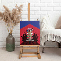 Les Grenadiers Haiti Football Canvas Wall Art 2026 Nou Retounen Red Version - Wonder Print Shop