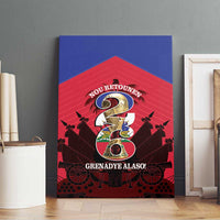 Les Grenadiers Haiti Football Canvas Wall Art 2026 Nou Retounen Red Version - Wonder Print Shop