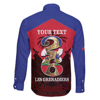 Personalized Les Grenadiers Haiti Football Family Matching Off Shoulder Short Dress and Hawaiian Shirt 2026 Nou Retounen Red Version - Wonder Print Shop
