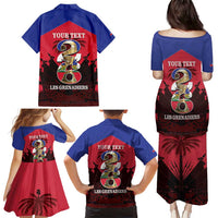 Personalized Les Grenadiers Haiti Football Family Matching Puletasi and Hawaiian Shirt 2026 Nou Retounen Red Version - Wonder Print Shop