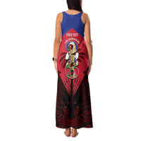 Personalized Les Grenadiers Haiti Football Family Matching Tank Maxi Dress and Hawaiian Shirt 2026 Nou Retounen Red Version - Wonder Print Shop