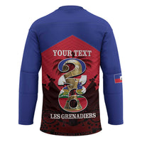 Personalized Les Grenadiers Haiti Football Hockey Jersey 2026 Nou Retounen Red Version - Wonder Print Shop