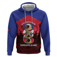 Personalized Les Grenadiers Haiti Football Hoodie 2026 Nou Retounen Red Version - Wonder Print Shop
