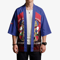 Personalized Les Grenadiers Haiti Football Kimono 2026 Nou Retounen Red Version - Wonder Print Shop