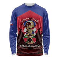 Personalized Les Grenadiers Haiti Football Long Sleeve Shirt 2026 Nou Retounen Red Version - Wonder Print Shop