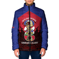 Personalized Les Grenadiers Haiti Football Padded Jacket 2026 Nou Retounen Red Version - Wonder Print Shop