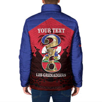 Personalized Les Grenadiers Haiti Football Padded Jacket 2026 Nou Retounen Red Version - Wonder Print Shop