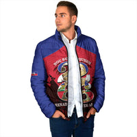 Personalized Les Grenadiers Haiti Football Padded Jacket 2026 Nou Retounen Red Version - Wonder Print Shop