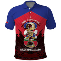 Personalized Les Grenadiers Haiti Football Polo Shirt 2026 Nou Retounen Red Version - Wonder Print Shop