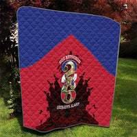 Les Grenadiers Haiti Football Quilt 2026 Nou Retounen Red Version - Wonder Print Shop