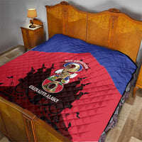 Les Grenadiers Haiti Football Quilt 2026 Nou Retounen Red Version - Wonder Print Shop