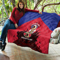 Les Grenadiers Haiti Football Quilt 2026 Nou Retounen Red Version - Wonder Print Shop