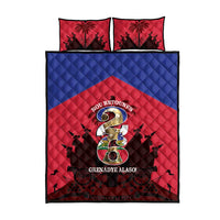 Les Grenadiers Haiti Football Quilt Bed Set 2026 Nou Retounen Red Version - Wonder Print Shop