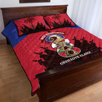 Les Grenadiers Haiti Football Quilt Bed Set 2026 Nou Retounen Red Version - Wonder Print Shop