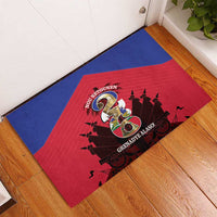 Les Grenadiers Haiti Football Rubber Doormat 2026 Nou Retounen Red Version - Wonder Print Shop
