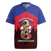 Personalized Les Grenadiers Haiti Football Rugby Jersey 2026 Nou Retounen Red Version - Wonder Print Shop