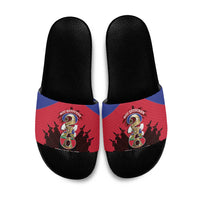 Les Grenadiers Haiti Football Slide Sandals 2026 Nou Retounen Red Version - Wonder Print Shop