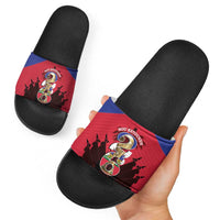 Les Grenadiers Haiti Football Slide Sandals 2026 Nou Retounen Red Version - Wonder Print Shop