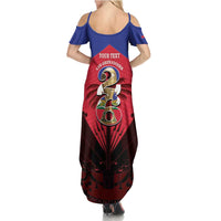 Personalized Les Grenadiers Haiti Football Summer Maxi Dress 2026 Nou Retounen Red Version - Wonder Print Shop