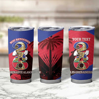 Personalized Les Grenadiers Haiti Football Tumbler Cup 2026 Nou Retounen Red Version - Wonder Print Shop