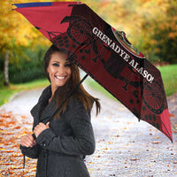 Les Grenadiers Haiti Football Umbrella 2026 Nou Retounen Red Version - Wonder Print Shop