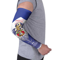 Personalized Les Grenadiers Haiti Football Arm Sleeves 2026 Nou Retounen White Version - Wonder Print Shop