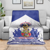Les Grenadiers Haiti Football Blanket 2026 Nou Retounen White Version - Wonder Print Shop