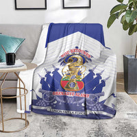 Les Grenadiers Haiti Football Blanket 2026 Nou Retounen White Version - Wonder Print Shop