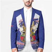 Personalized Les Grenadiers Haiti Football Blazer 2026 Nou Retounen White Version - Wonder Print Shop