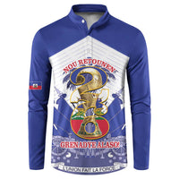 Personalized Les Grenadiers Haiti Football Button Sweatshirt 2026 Nou Retounen White Version - Wonder Print Shop