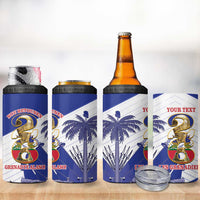 Personalized Les Grenadiers Haiti Football 4 in 1 Can Cooler Tumbler 2026 Nou Retounen White Version - Wonder Print Shop