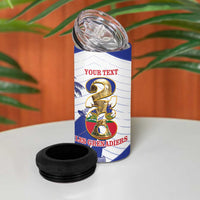 Personalized Les Grenadiers Haiti Football 4 in 1 Can Cooler Tumbler 2026 Nou Retounen White Version - Wonder Print Shop