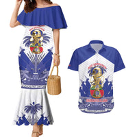 Personalized Les Grenadiers Haiti Football Couples Matching Mermaid Dress and Hawaiian Shirt 2026 Nou Retounen White Version - Wonder Print Shop