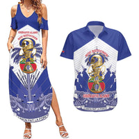 Personalized Les Grenadiers Haiti Football Couples Matching Summer Maxi Dress and Hawaiian Shirt 2026 Nou Retounen White Version - Wonder Print Shop
