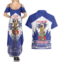 Personalized Les Grenadiers Haiti Football Couples Matching Summer Maxi Dress and Hawaiian Shirt 2026 Nou Retounen White Version - Wonder Print Shop