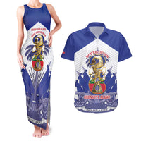 Personalized Les Grenadiers Haiti Football Couples Matching Tank Maxi Dress and Hawaiian Shirt 2026 Nou Retounen White Version - Wonder Print Shop