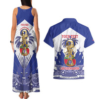 Personalized Les Grenadiers Haiti Football Couples Matching Tank Maxi Dress and Hawaiian Shirt 2026 Nou Retounen White Version - Wonder Print Shop