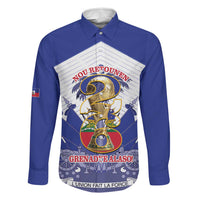 Personalized Les Grenadiers Haiti Football Family Matching Long Sleeve Bodycon Dress and Hawaiian Shirt 2026 Nou Retounen White Version - Wonder Print Shop