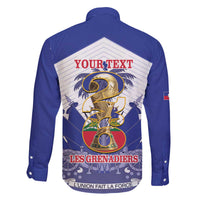 Personalized Les Grenadiers Haiti Football Family Matching Off The Shoulder Long Sleeve Dress and Hawaiian Shirt 2026 Nou Retounen White Version - Wonder Print Shop
