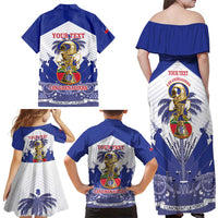 Personalized Les Grenadiers Haiti Football Family Matching Off Shoulder Maxi Dress and Hawaiian Shirt 2026 Nou Retounen White Version - Wonder Print Shop