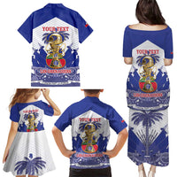 Personalized Les Grenadiers Haiti Football Family Matching Puletasi and Hawaiian Shirt 2026 Nou Retounen White Version - Wonder Print Shop