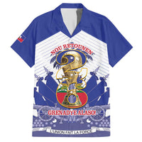 Personalized Les Grenadiers Haiti Football Hawaiian Shirt 2026 Nou Retounen White Version - Wonder Print Shop