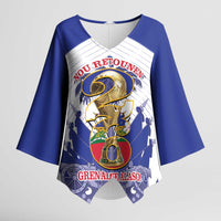 Personalized Les Grenadiers Haiti Football Kimono Sleeve Blouse 2026 Nou Retounen White Version - Wonder Print Shop