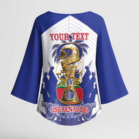 Personalized Les Grenadiers Haiti Football Kimono Sleeve Blouse 2026 Nou Retounen White Version - Wonder Print Shop
