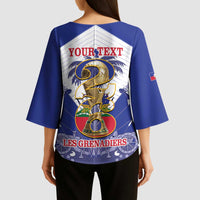 Personalized Les Grenadiers Haiti Football Kimono Sleeve Blouse 2026 Nou Retounen White Version - Wonder Print Shop